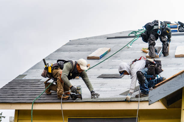 Professional Gutter Installation technician working in Fostoria, OH